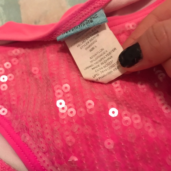 Sequined Pink Bikini Bottoms (L) 👙 Charlotte Russe - Picture 2 of 3